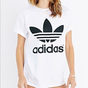 NWOT adidas trefoil white tee